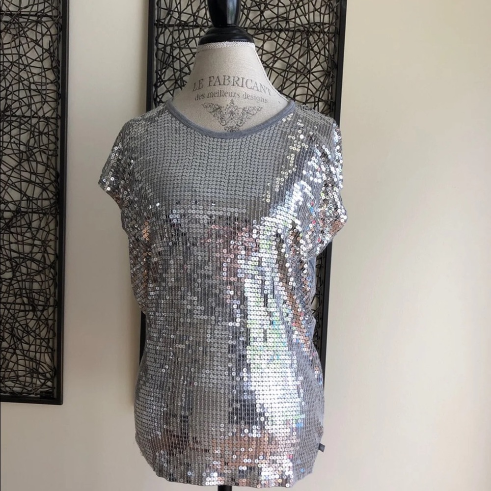 Michael Kors Silver Sequin Shirt